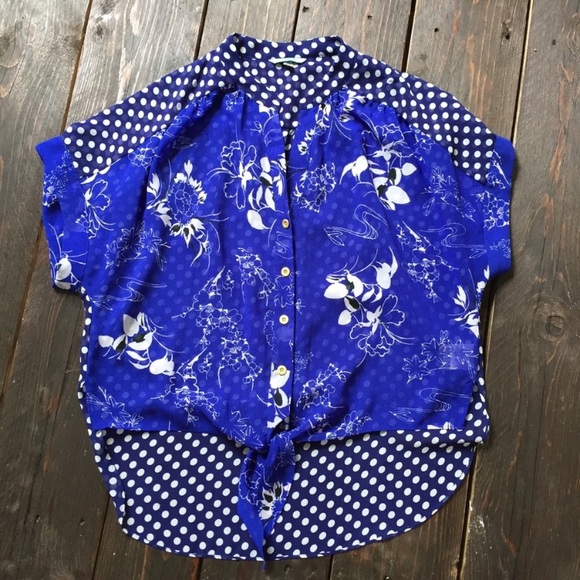 Anthropologie Leifnotes Sheer Printed Top - Picture 1 of 10